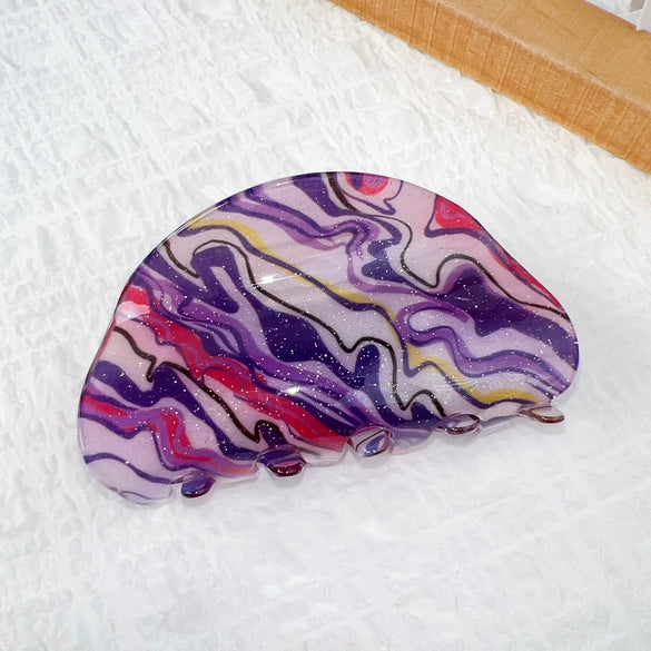 Wholesale Hair Accessories Acrylic Retro Geometric Handmade Hairclip For Women