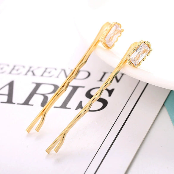 Wholesale Hair Accessories Alloy Bear Fivepointed Star Snowflake Rectangular Zircon Electroplated Jewelry For Women