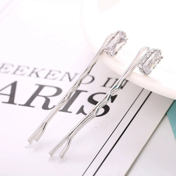 Wholesale Hair Accessories Alloy Bear Fivepointed Star Snowflake Rectangular Zircon Electroplated Jewelry For Women