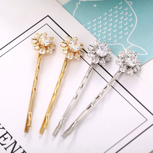 Wholesale Hair Accessories Alloy Bear Fivepointed Star Snowflake Rectangular Zircon Electroplated Jewelry For Women