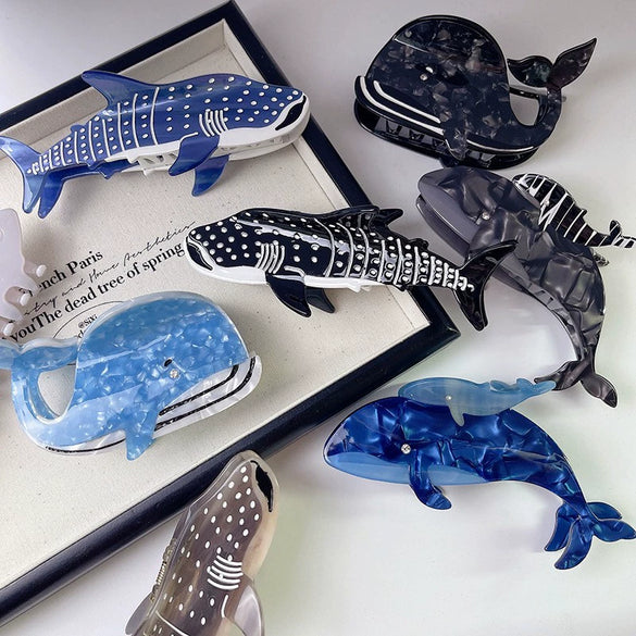 Wholesale Hair Accessories Animal Shark Clip Acetic Acid Handmade Large Hair Grab Clip