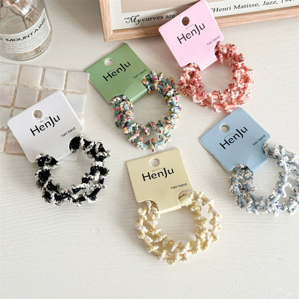 Wholesale Hair Accessories Fabric Spiral Braided High Elastic Handmade Hair Rings