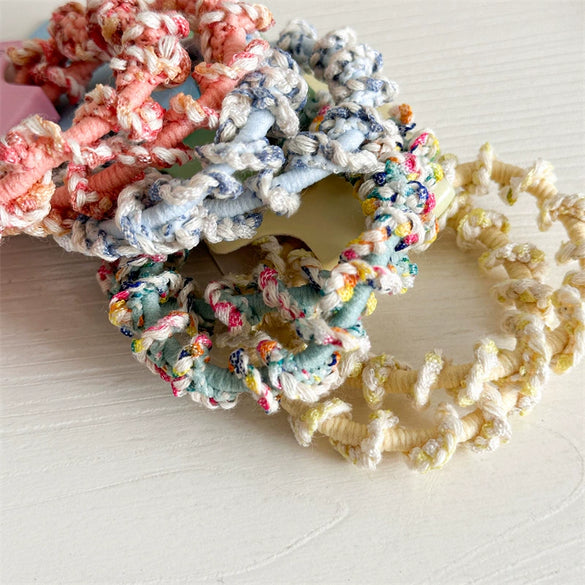 Wholesale Hair Accessories Fabric Spiral Braided High Elastic Handmade Hair Rings