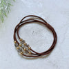 Wholesale Hair Accessories Mixed Materials Handmade Leather Jacket Head Rope For Women High Elastic Durable With Rhinestone And Beaded Design