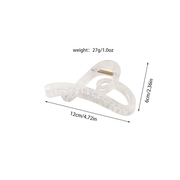 Wholesale Hair Accessories Plastic Resin Large Grasp Shark Clip With Lace Pattern And Printing For Women