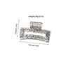 Wholesale Hair Accessories Plastic Resin Large Grasp Shark Clip With Lace Pattern And Printing For Women