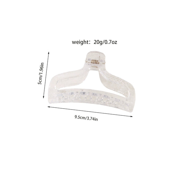 Wholesale Hair Accessories Plastic Resin Large Grasp Shark Clip With Lace Pattern And Printing For Women