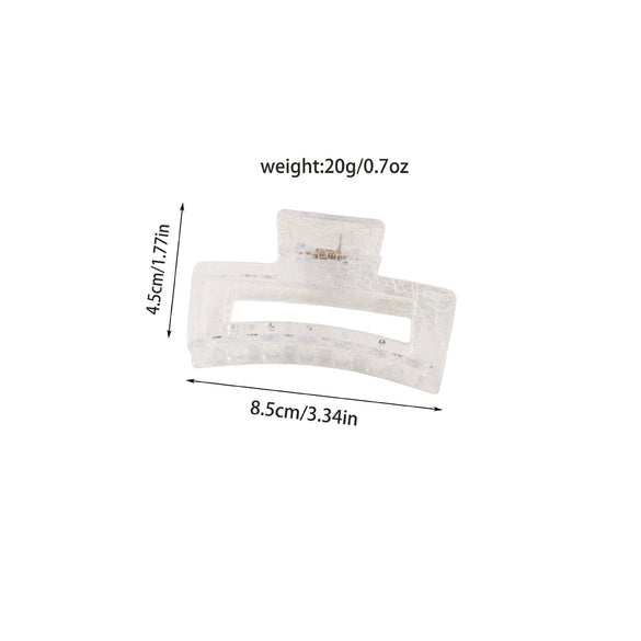 Wholesale Hair Accessories Plastic Resin Large Grasp Shark Clip With Lace Pattern And Printing For Women