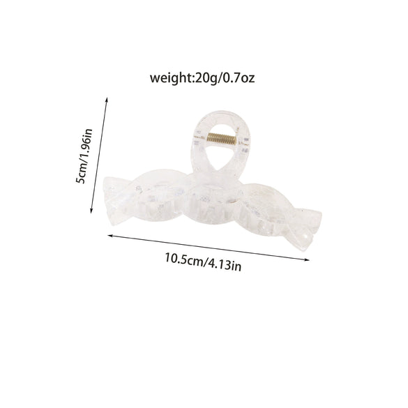 Wholesale Hair Accessories Plastic Resin Large Grasp Shark Clip With Lace Pattern And Printing For Women