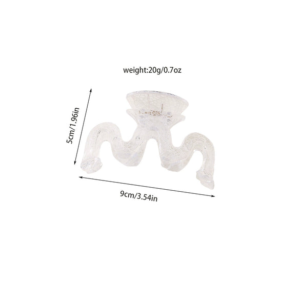 Wholesale Hair Accessories Plastic Resin Large Grasp Shark Clip With Lace Pattern And Printing For Women