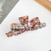 Wholesale Hair Accessories Plastic Resin Retro Handmade Grab Clip Bow Hairpin For Women