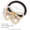 Wholesale Hair Accessories Stainless Steel 18K Gold Plated Cast Vintage Butterfly Wings Hair Rope For Women Electroplated