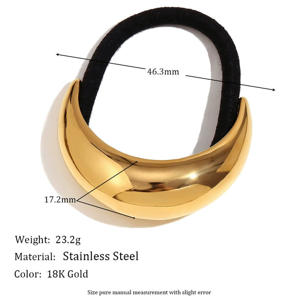 Wholesale Hair Accessories Stainless Steel 18K Gold Plated Cast Vintage Butterfly Wings Hair Rope For Women Electroplated