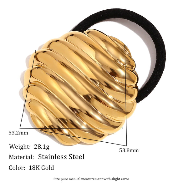 Wholesale Hair Accessories Stainless Steel 18K Gold Plated Cast Vintage Butterfly Wings Hair Rope For Women Electroplated
