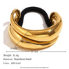 Wholesale Hair Accessories Stainless Steel 18K Gold Plated Cast Vintage Butterfly Wings Hair Rope For Women Electroplated