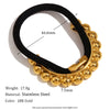 Wholesale Hair Accessories Stainless Steel 18K Gold Plated Cast Vintage Butterfly Wings Hair Rope For Women Electroplated