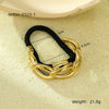 Wholesale Hair Accessories Stainless Steel Retro Ins Style Bow Geometric Starfish Hair Ring With 18K Gold Electroplated Hair Rope