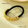 Wholesale Hair Accessories Stainless Steel Retro Ins Style Bow Geometric Starfish Hair Ring With 18K Gold Electroplated Hair Rope