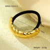 Wholesale Hair Accessories Stainless Steel Retro Ins Style Bow Geometric Starfish Hair Ring With 18K Gold Electroplated Hair Rope