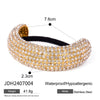 Wholesale Hair Accessories Stainless Steel U Shaped With Full Diamond Electroplated Black Rubber Band Light Luxury Design