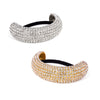 Wholesale Hair Accessories Stainless Steel U Shaped With Full Diamond Electroplated Black Rubber Band Light Luxury Design