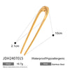 Wholesale Hair Accessories Stainless Steel Ushaped Geometric Electroplated Hairpin