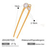 Wholesale Hair Accessories Stainless Steel Ushaped Geometric Electroplated Hairpin