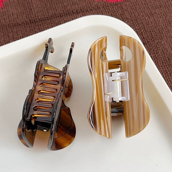 Wholesale Hair Accessories Vintage Acetic Acid Handmade Polishing Grab Clip For Unisex