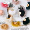 Wholesale Hair Accessories With Hanging Mink Fur Ball Pendant Plush Ball