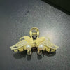 Wholesale Hair Accessories Zinc Alloy Elegant Half Grab Clip With Diamond Inlay For Women