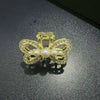 Wholesale Hair Accessories Zinc Alloy Elegant Half Grab Clip With Diamond Inlay For Women