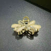 Wholesale Hair Accessories Zinc Alloy Elegant Half Grab Clip With Diamond Inlay For Women