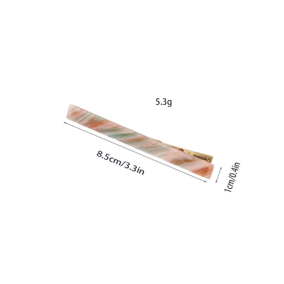 Wholesale Hair Accessory Women's Acetic Acid Duckbill Clip Retro Geometric Electroplated