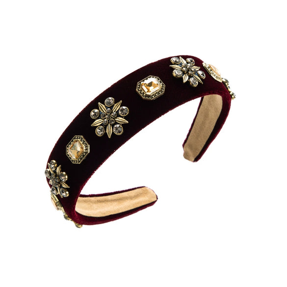 Wholesale Hair Band Alloy Rhinestone Pearl Retro Elegant Women's Hair Accessories