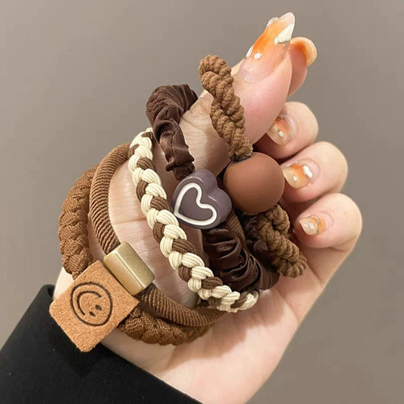 Wholesale Hair Band Women's Simple High Elastic Durable Handmade Mixed Material Hair Accessory