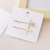 Wholesale Hair Clip With Imitation Pearls And Snowflake Design Electroplated For Women