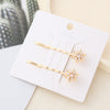 Wholesale Hair Clip With Imitation Pearls And Snowflake Design Electroplated For Women