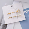 Wholesale Hair Clip With Imitation Pearls And Snowflake Design Electroplated For Women
