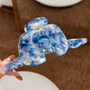 Wholesale Hair Clips Acetic Acid Sweet Plant Flowers Printing Style Twin Flower Ginkgo Leaf Design