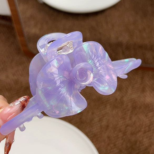Wholesale Hair Clips Acetic Acid Sweet Plant Flowers Printing Style Twin Flower Ginkgo Leaf Design