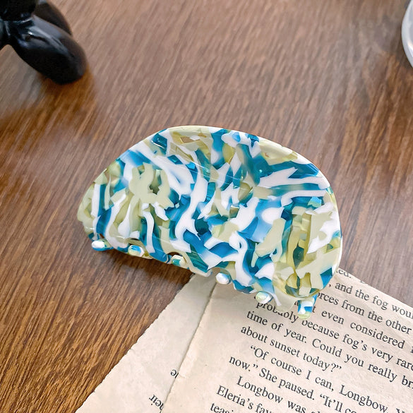 Wholesale Hair Grasp Clip Acetic Acid Semicircular Handmade For Women