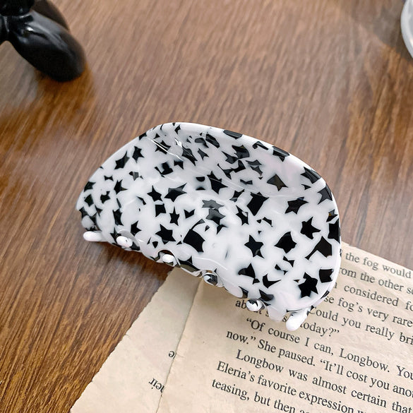 Wholesale Hair Grasp Clip Acetic Acid Semicircular Handmade For Women