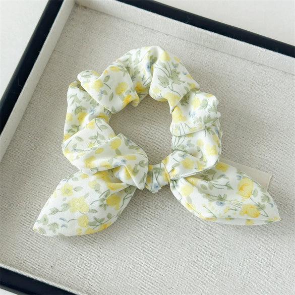 Wholesale Hair Ring Chiffon Fabric Small Floral Fresh Handmade Style For Women