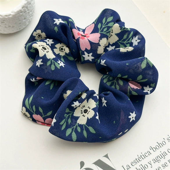 Wholesale Hair Ring Chiffon Fabric Small Floral Fresh Handmade Style For Women