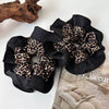 Wholesale Hair Ring Retro Leopard Lace Fabric Handmade Women's Fashion Niche Design Elegant Hair Rope Large Bowel Ring