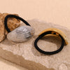 Wholesale Hair Ring Stainless Steel 18K Gold Plated Olive Shell Grain Shape Hair Rope For Women