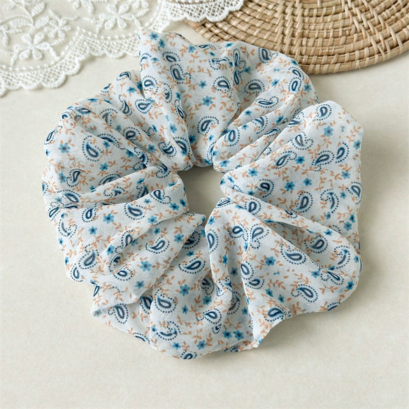 Wholesale Hair Tie For Women Floral Cloth High Elasticity Handmade