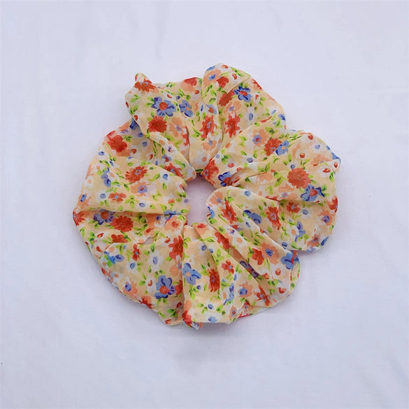 Wholesale Hair Tie For Women Floral Cloth High Elasticity Handmade