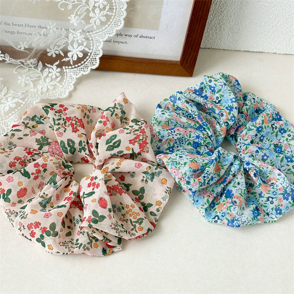 Wholesale Hair Tie For Women Floral Cloth High Elasticity Handmade