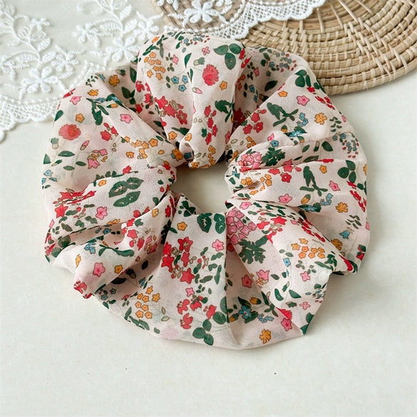 Wholesale Hair Tie For Women Floral Cloth High Elasticity Handmade